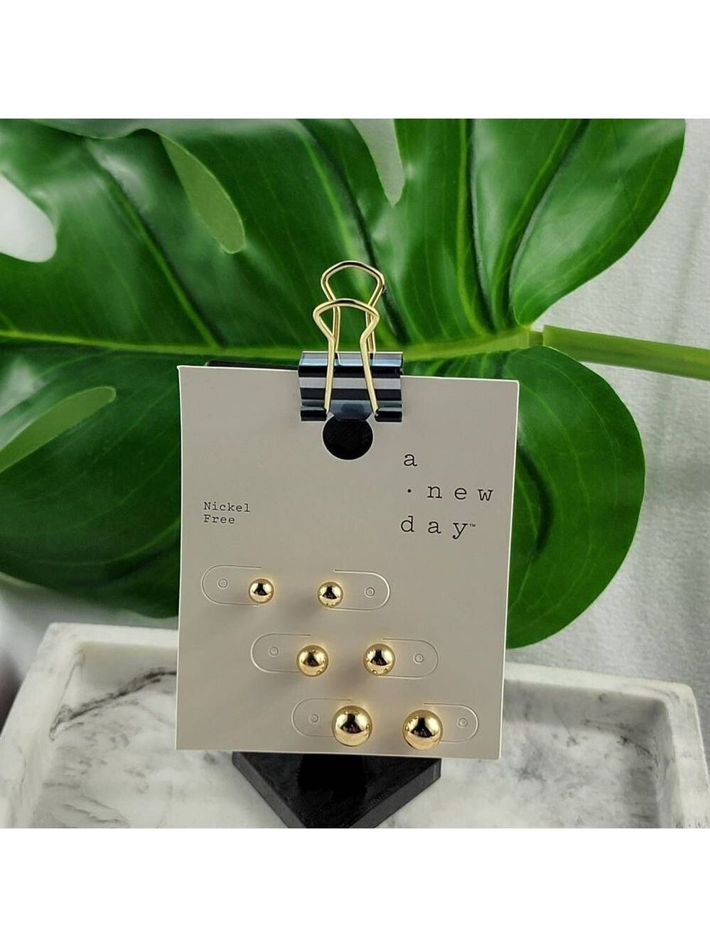 A New Day Gold Tone Ball Stud set - Picture 1 of 1